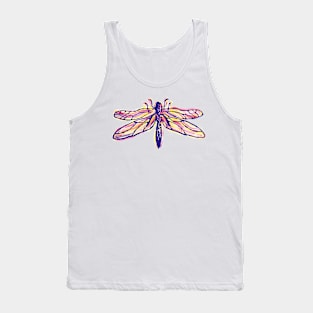 Colorful dragonfly abstract aquarel Tank Top